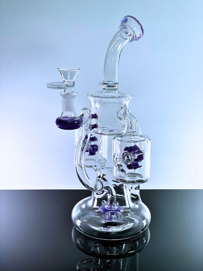 Double Rotating Recycler Dab Rig 10 Inches