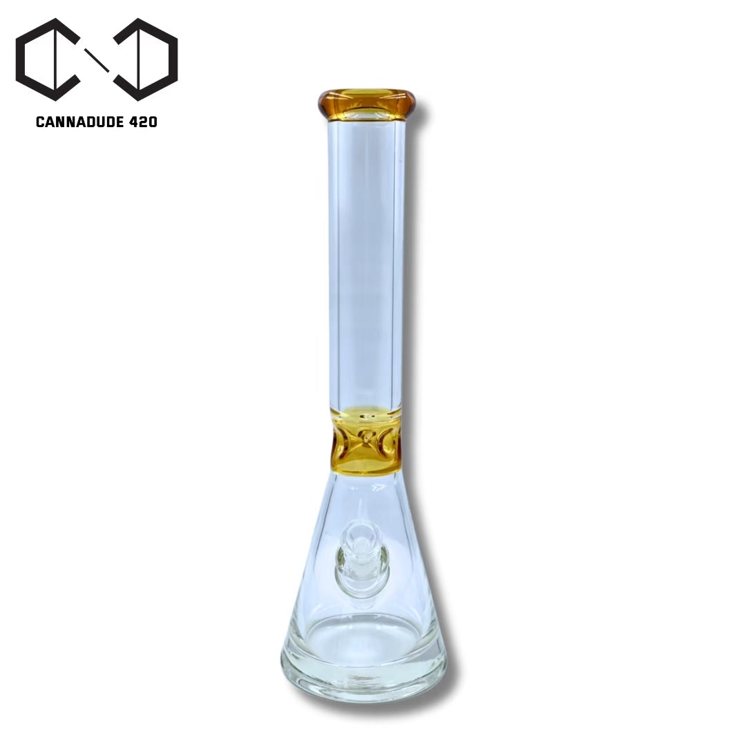Gold & Blue Glass Bong 17 inches