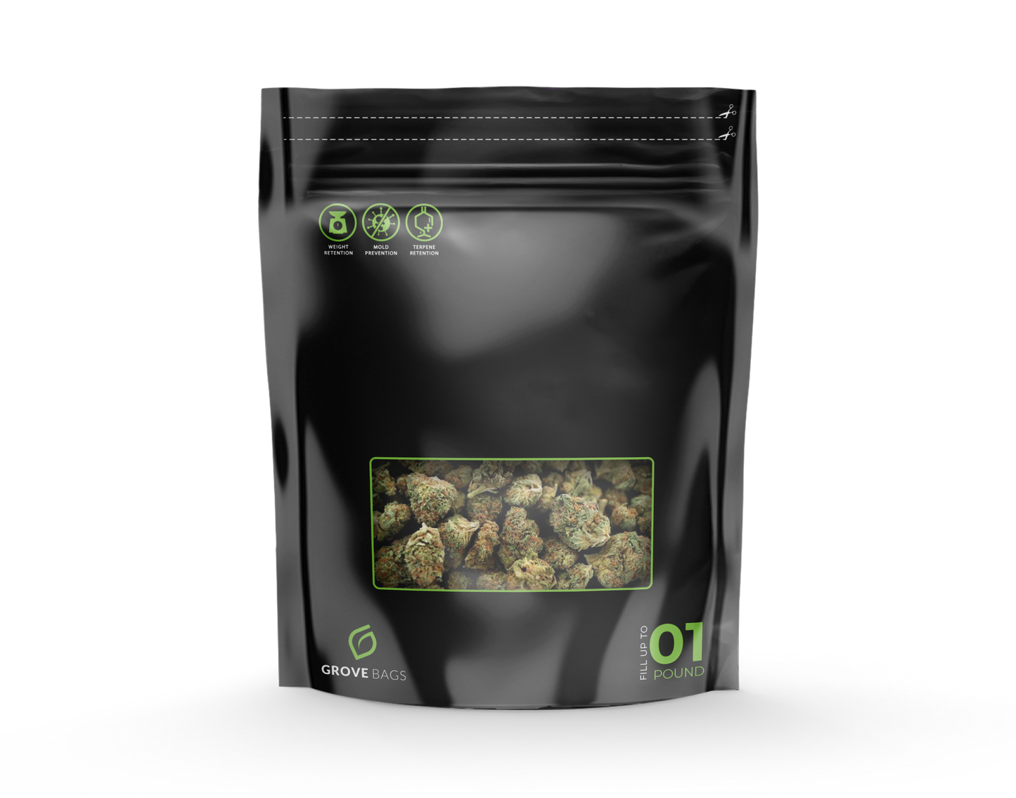 Grove Bags TerpLoc 1 Pound Window Pouch – Single