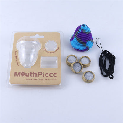 Silicone Mouth Peace with activated carbon filter