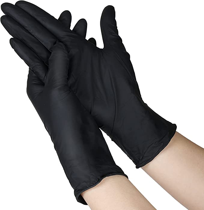 Laboratory Black Butyronitrile Gloves ( 100pcs )