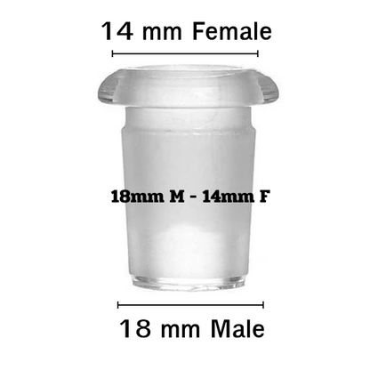 Adaptor For Glass Bong Bowl 14mm M - 10mm F / 18mm M - 14mm F