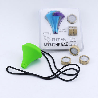 Silicone Mouth Peace with activated carbon filter