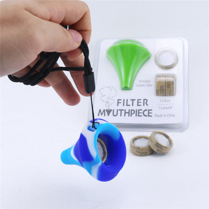 Silicone Mouth Peace with activated carbon filter