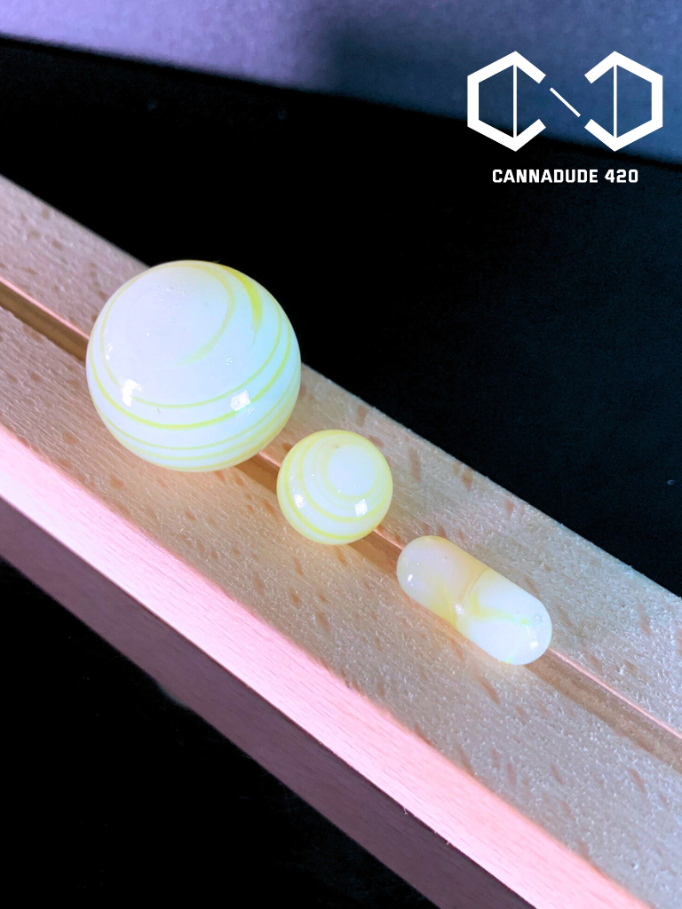 Heady Marble Glass Terp Slurper Set Carb Cap For Quartz Banger