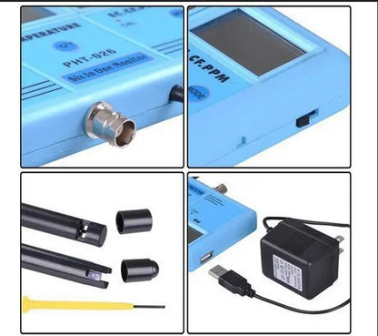PH-026 Water Monitor  PH / EC / TEMP / TDS / CF
