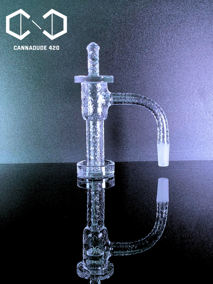 Quartz Banger Full Weld Patterns Engraved Terp Slurper Kit