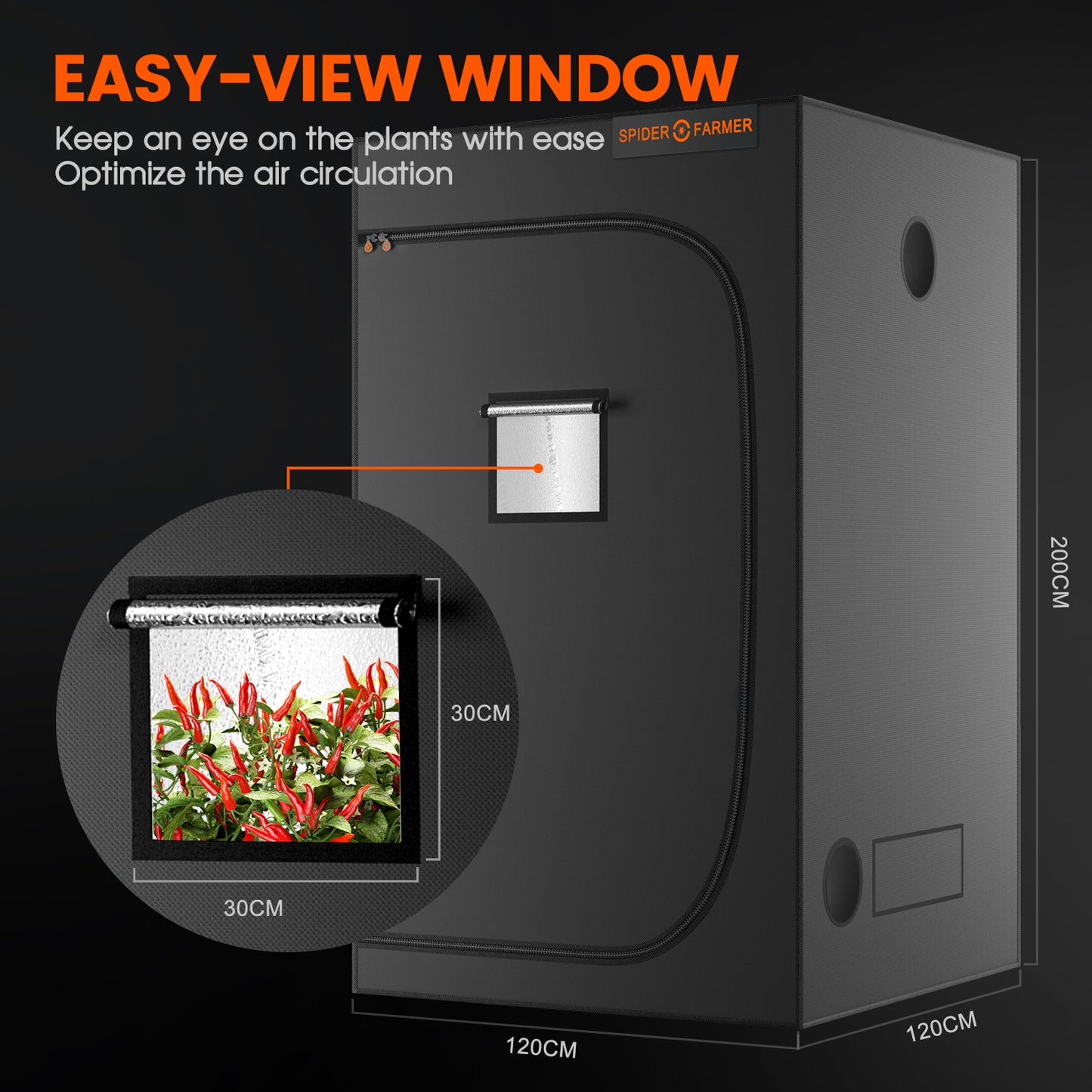 SPIDER FARMER GROW TENT - 120 x 120 x 200 CM