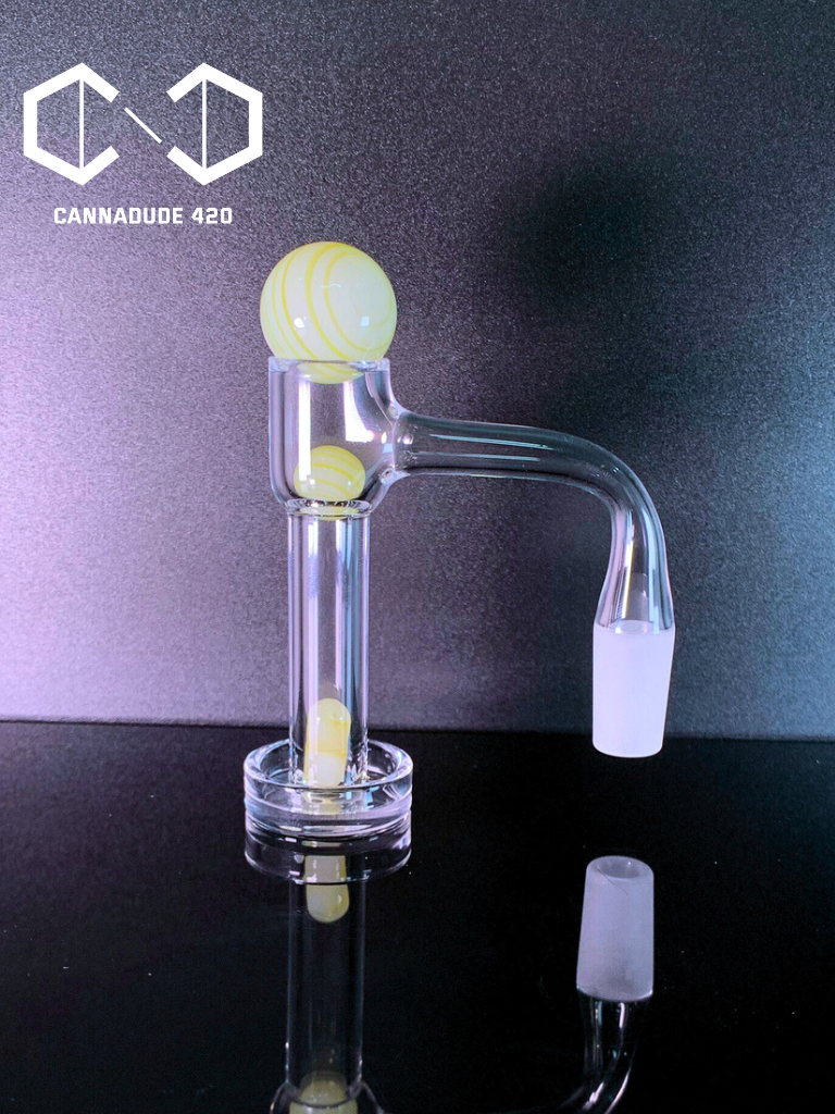 Heady Marble Glass Terp Slurper Set Carb Cap For Quartz Banger