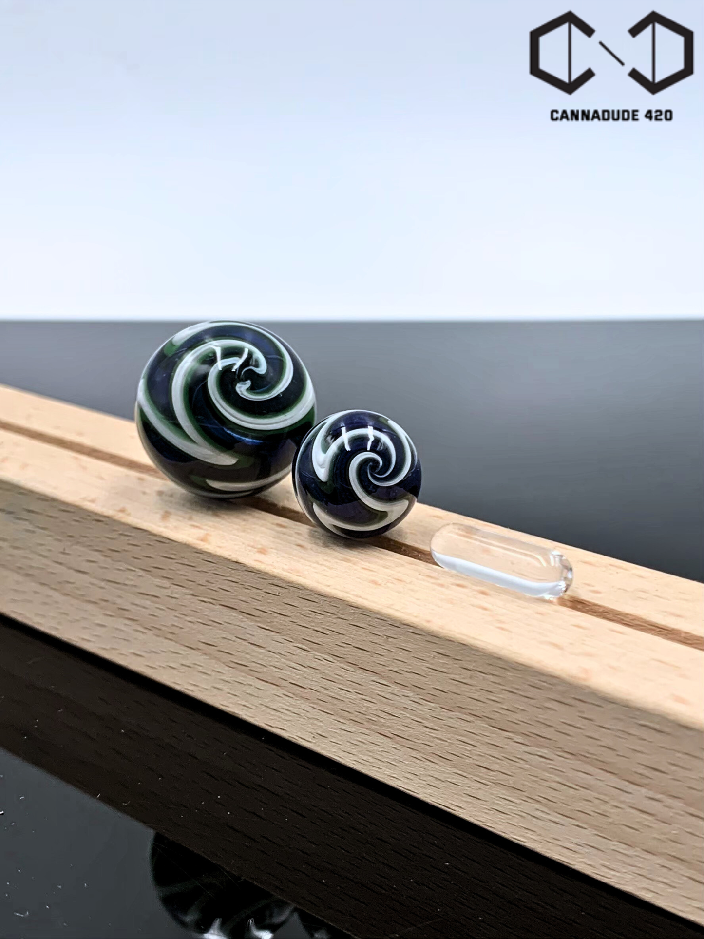 US Glass Terp Slurper Marble Set Carb Cap For Quartz Banger