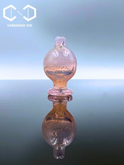 US glass ball carb cap with bubbles and silver fumed For Quartz Banger