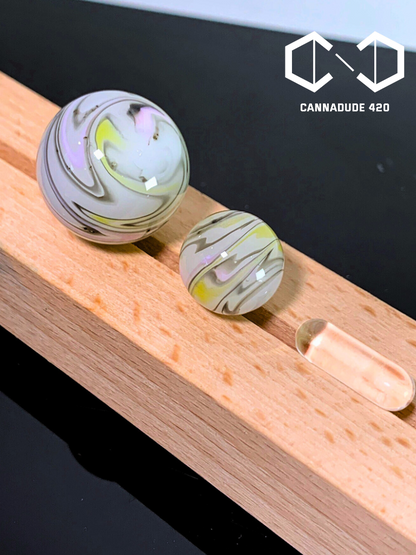 Marble Glass Terp Slurper Marble Set 22mm Carb Cap For Quartz Banger