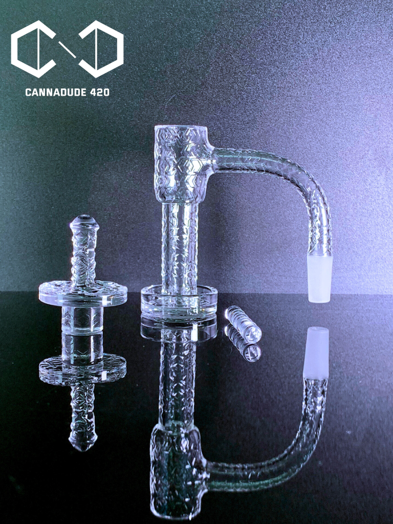 Quartz Banger Full Weld Patterns Engraved Terp Slurper Kit