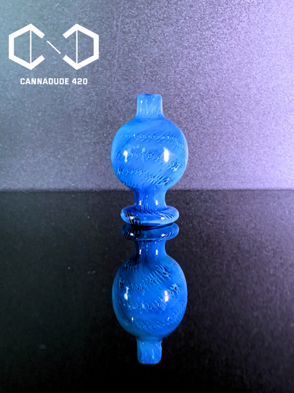US glass ball carb cap with bubbles and silver fumed For Quartz Banger