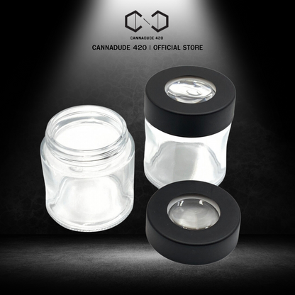 Storage Jar with Magnifying Glass [3-4 oz]