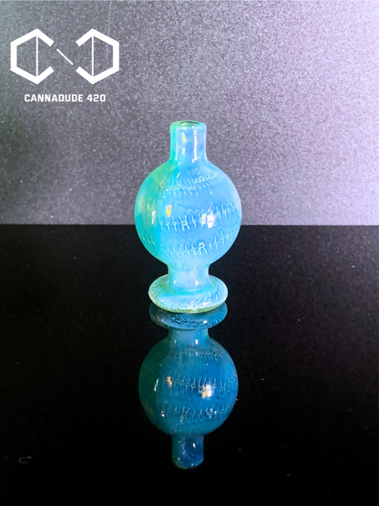 US glass ball carb cap with bubbles and silver fumed For Quartz Banger