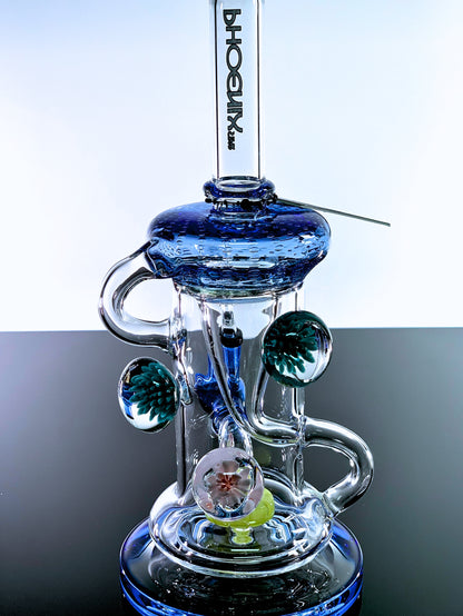 Air Bubble Glass Recycler Dab Rig 10 Inches