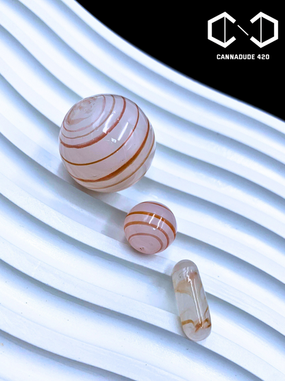 Heady Marble Glass Terp Slurper Set Carb Cap For Quartz Banger