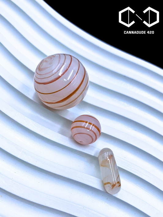 Heady Marble Glass Terp Slurper Set Carb Cap For Quartz Banger