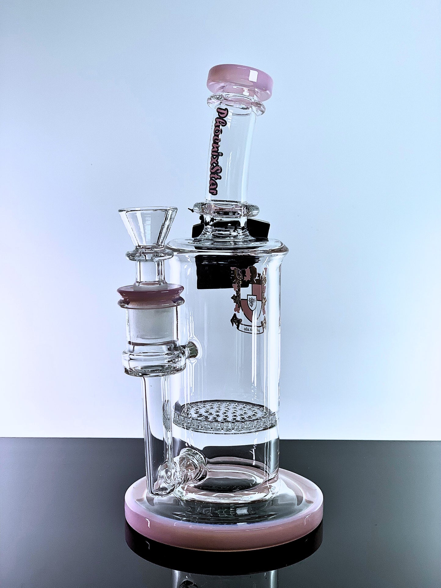 Honeycomb Perc Glass Bong by Phoenix Star 9 Inches
