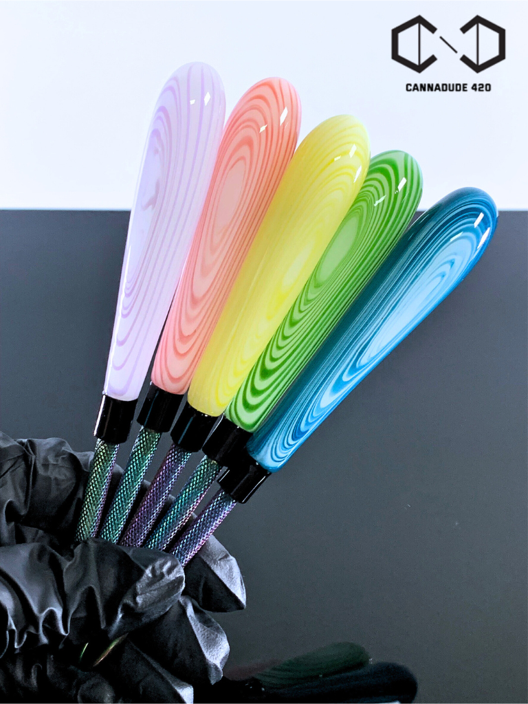 Rainbow Glass Handle Dabber Dab Tool