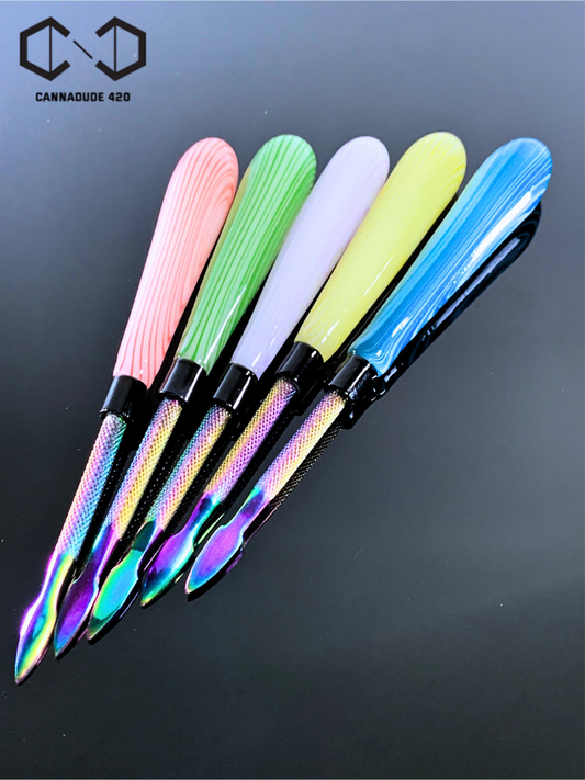 Rainbow Glass Handle Dabber Dab Tool