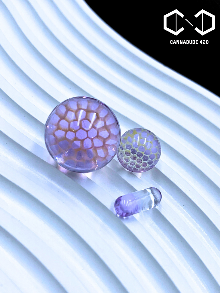 Honeybee Terp Slupers Marble Set Carb Cap For Quartz Banger