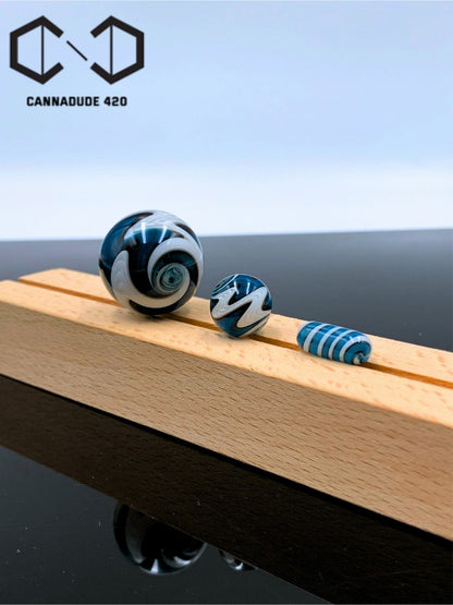 Heady US Glass Terp Slurper Marble Set Carb Cap For Quartz Banger