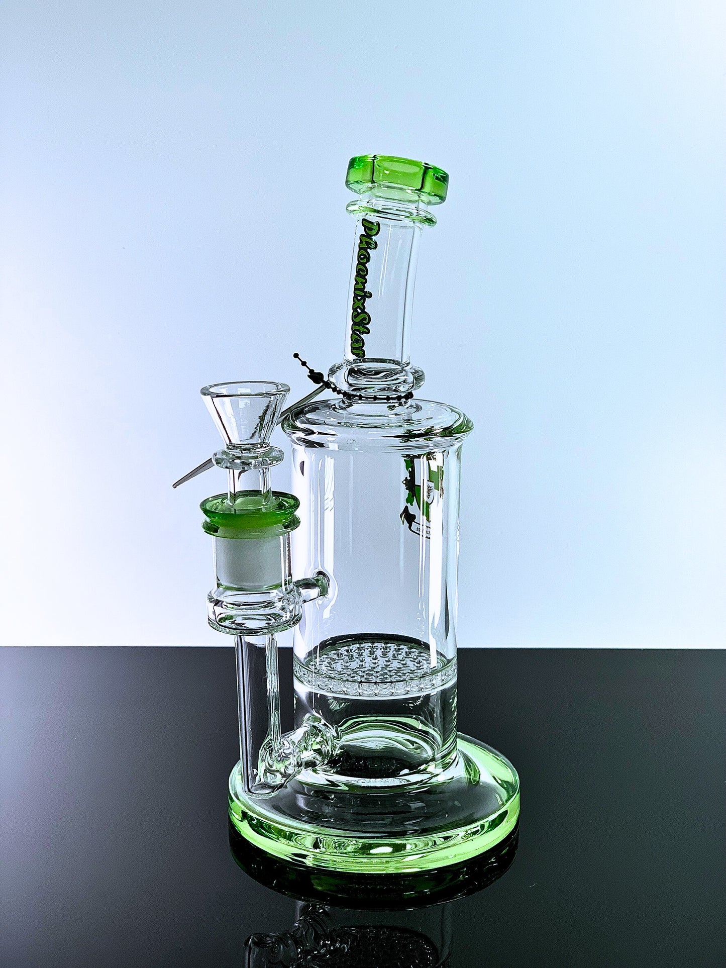 Honeycomb Perc Glass Bong by Phoenix Star 9 Inches