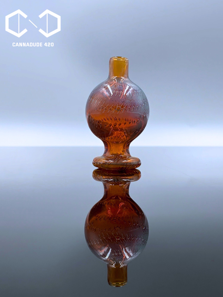 US glass ball carb cap with bubbles and silver fumed For Quartz Banger