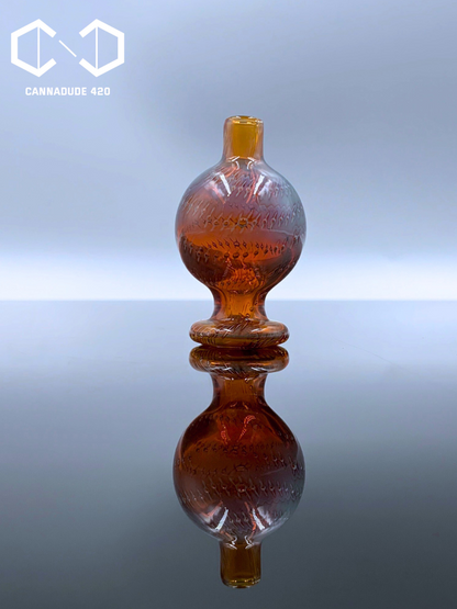 US glass ball carb cap with bubbles and silver fumed For Quartz Banger