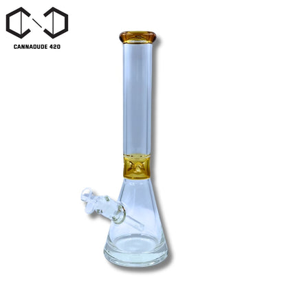 Gold & Blue Glass Bong 17 inches