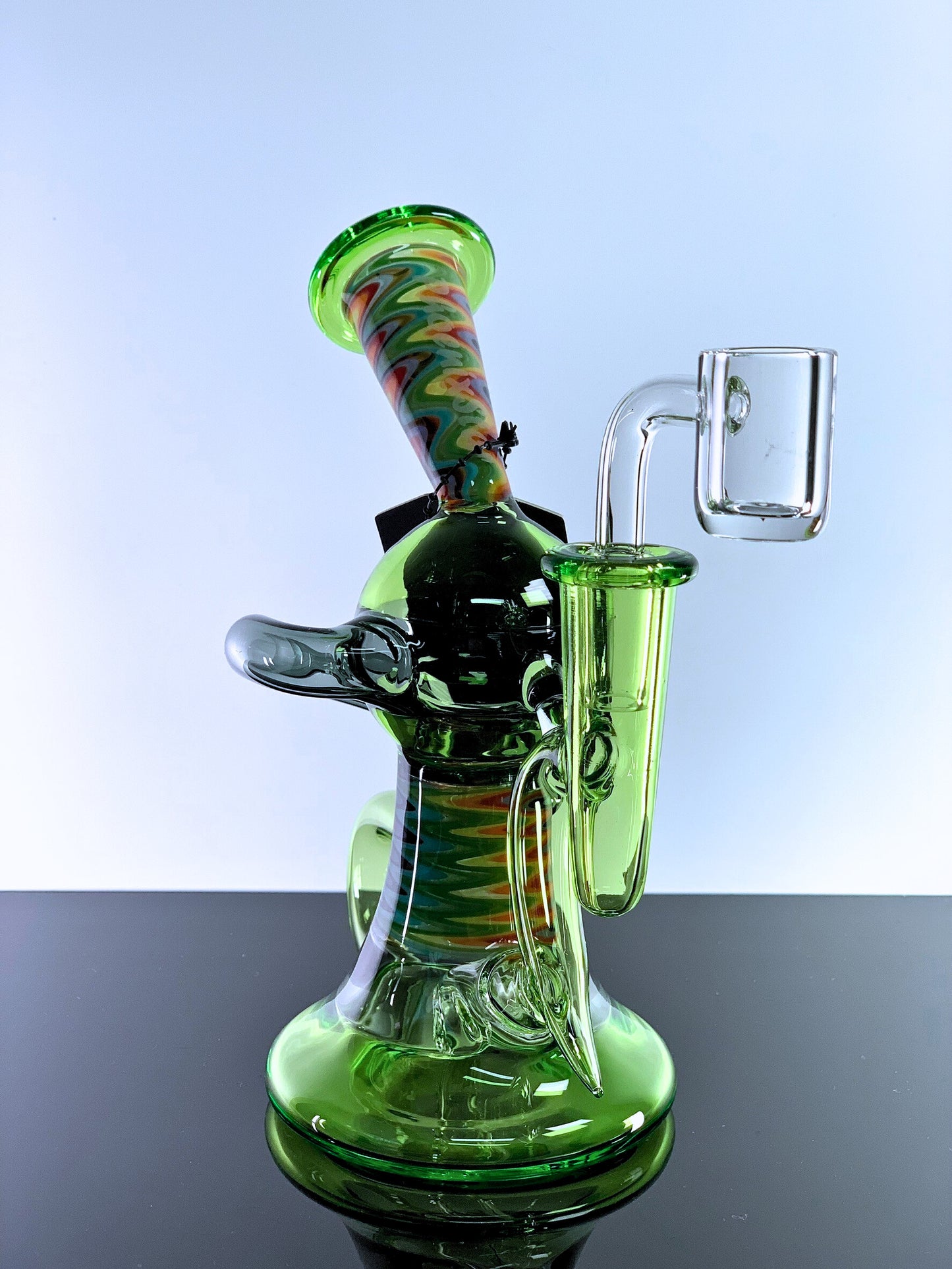 Green Dragon Snake Recycler Dab Rig 6 Inches