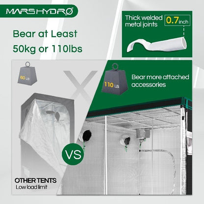 MARS HYDRO 2 IN 1 GROW TENT - 150X120X200 CM