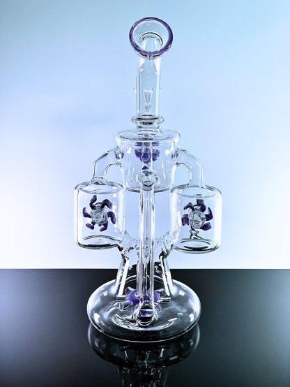 Double Rotating Recycler Dab Rig 10 Inches
