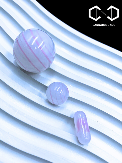 Heady Marble Glass Terp Slurper Set Carb Cap For Quartz Banger