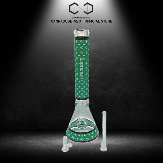 Supreme x LV Beaker Glass Bong 16 Inches