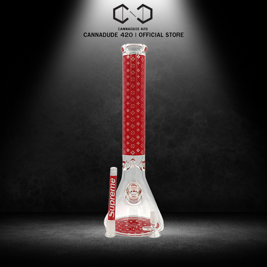 Supreme x LV Beaker Glass Bong 16 Inches