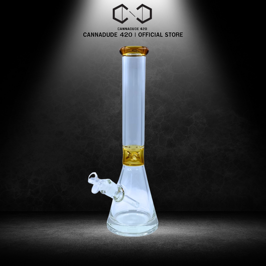 Gold & Blue Glass Bong 17 inches
