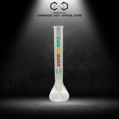 CannaDude 420 Beaker Glass Bong Rasta