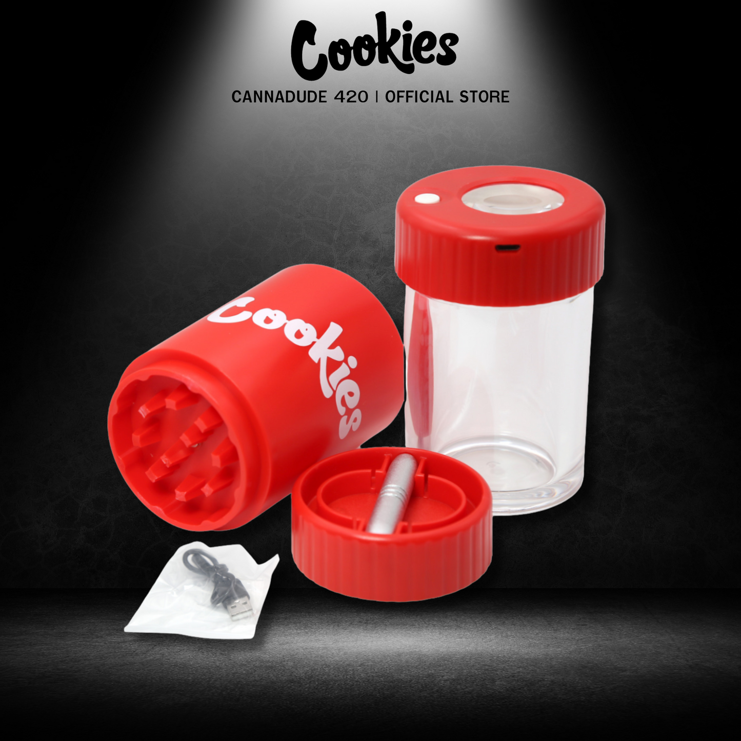 กระปุกโหล Cookies 4-IN-1 Utility Magnifying Stash Jar