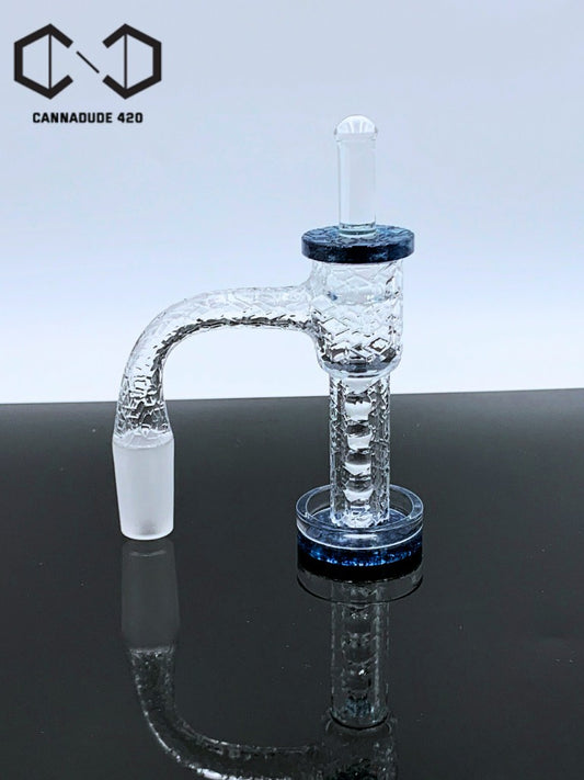 Quartz Banger Full Weld 3D Cubes Engraved Terp Slurper Kit