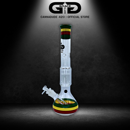 GRACE GLASS Beaker Bong with 10-Arm Tree Perc 18 Inches