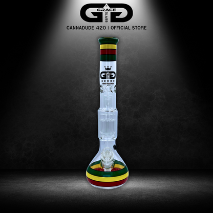 GRACE GLASS Beaker Bong with 10-Arm Tree Perc 18 Inches