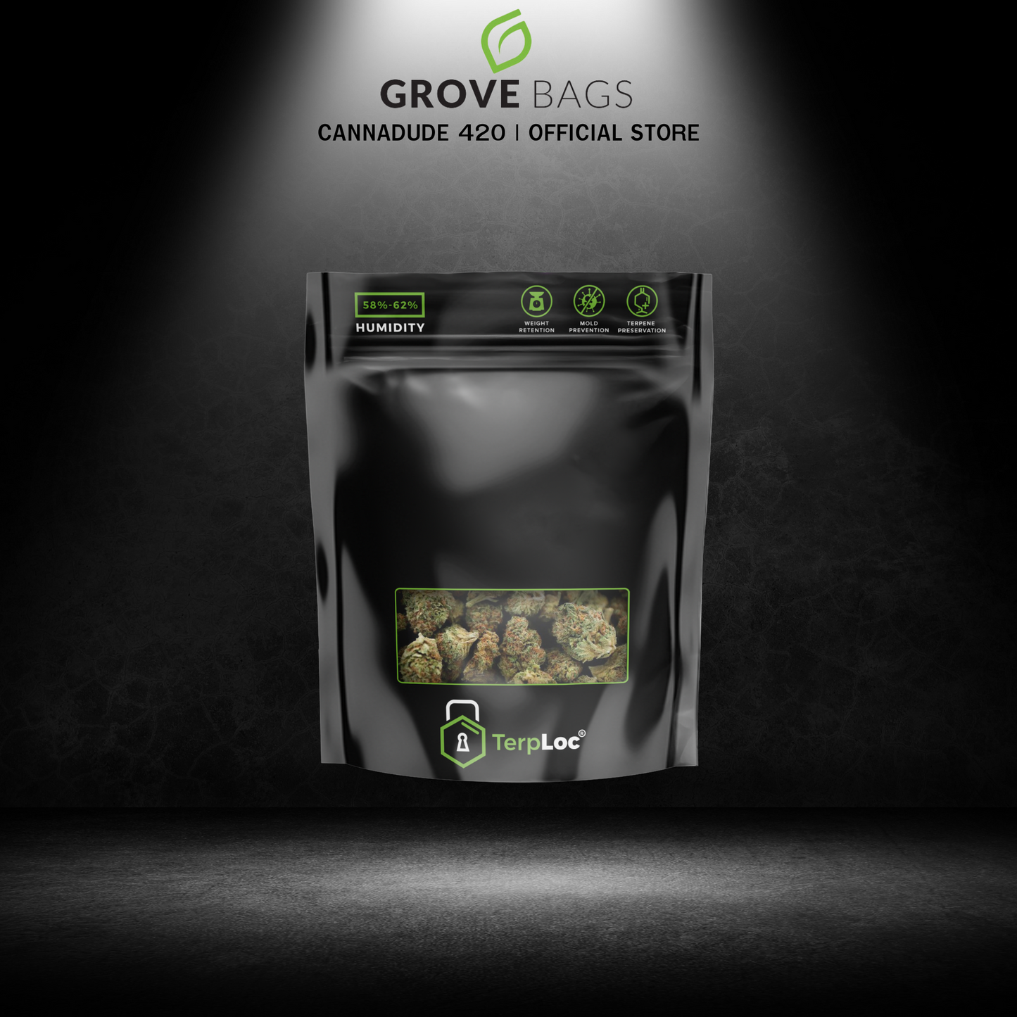 Grove Bags TerpLoc 1/4 Ounce Window Pouch – Single