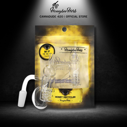 HONEYBEE HERB | Bangers (Yellow Line) - Honey Recycler 14MM-M-90