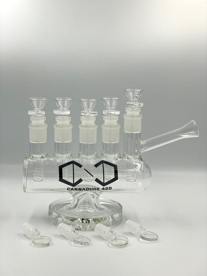 บ้องแก้ว Cannadude 420 Glass Bong 5 Holes In One