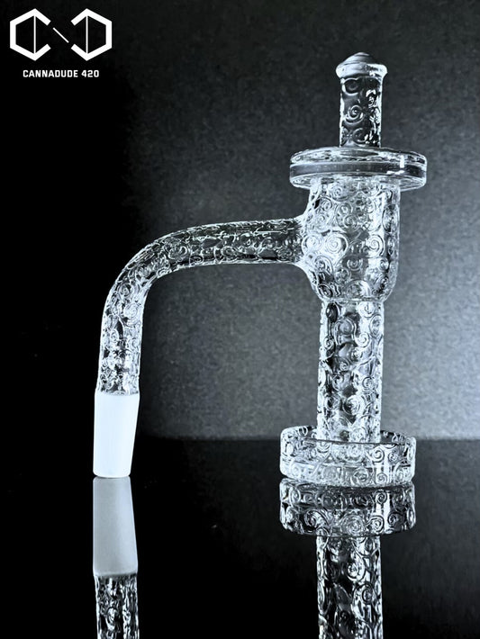 Quartz Banger Full Weld Vines Engraved Terp Slurpler Kit