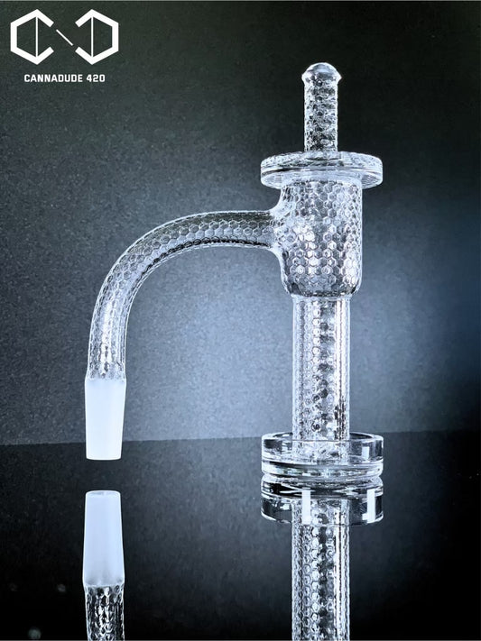 Quartz Banger Full Weld Honeycomb Engraved Terp Slurper Kit