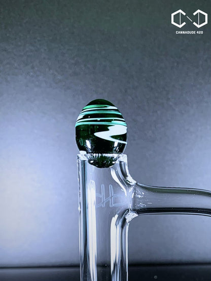 Egg Shaped Glass Terp Marble 20mm Carb Cap For Quartz Banger